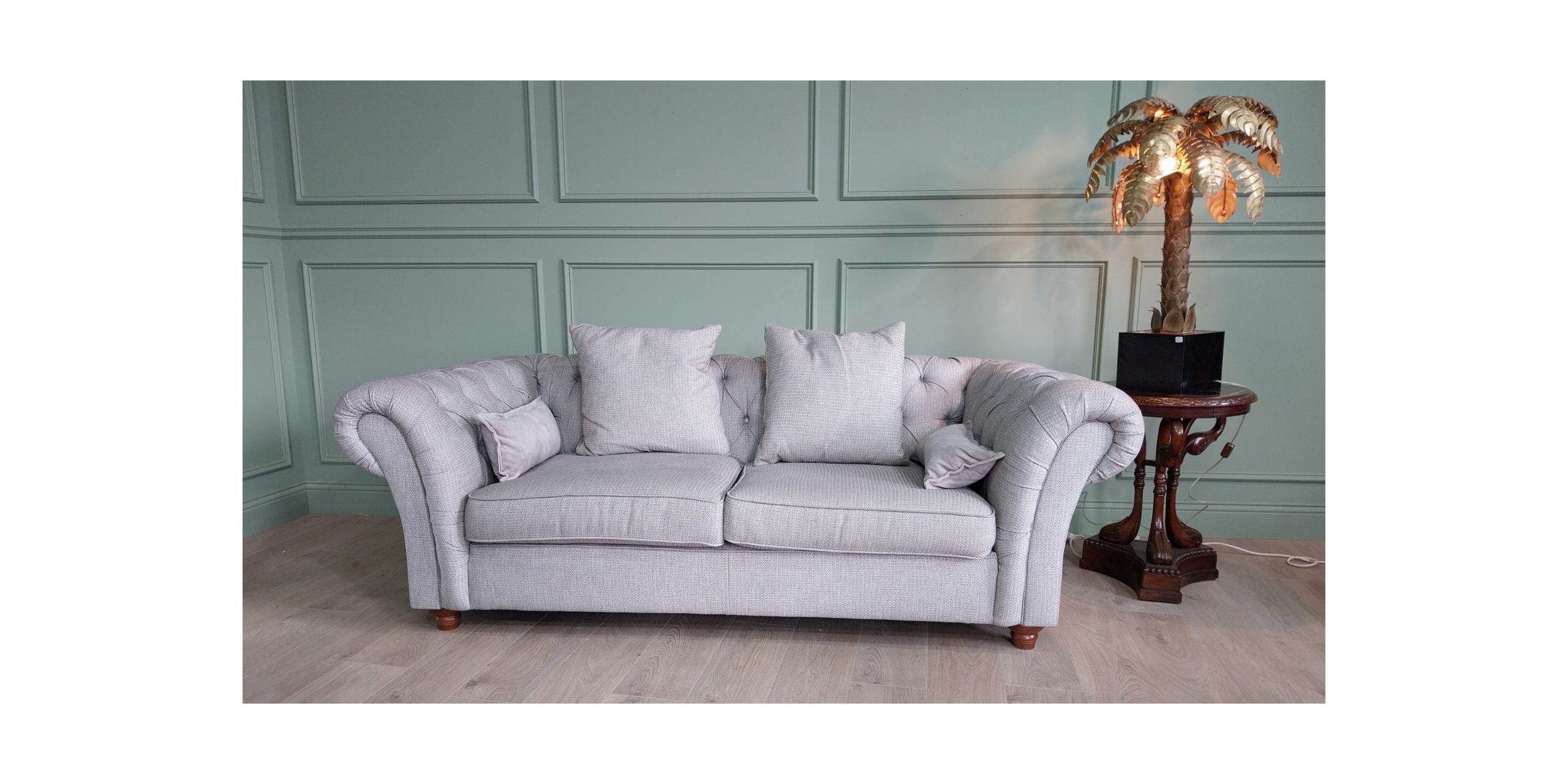 Good quality deep buttoned upholstered Chesterfield sofa